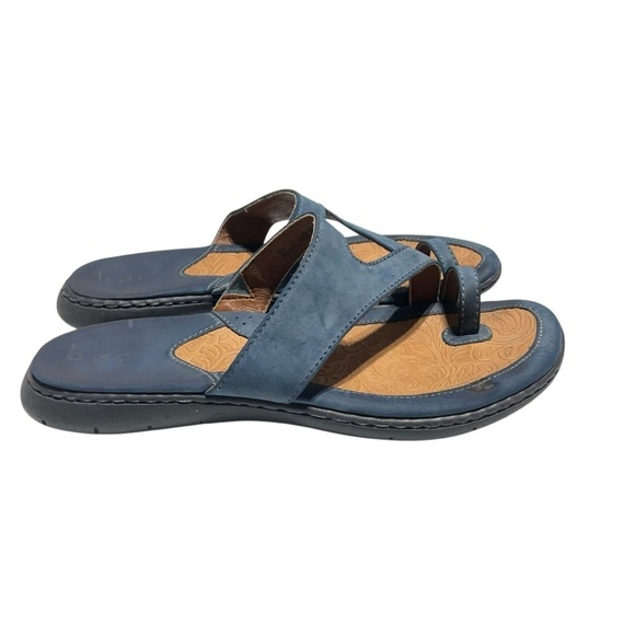 B.O.C. Born toe ring Sandals Laurina Slip On Shoes Blue size 9M - Picture 4 of 10